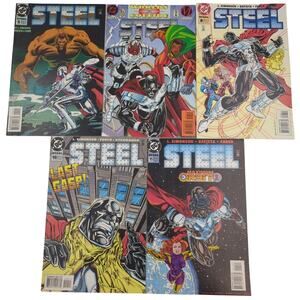 Steel Comic Book Lot of 5 Issues #5, 7-8, 10-11 DC Comics Modern Age